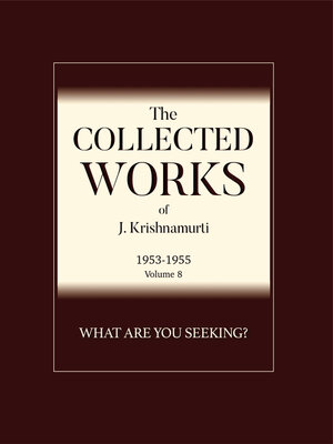 cover image of What Are You Seeking ?